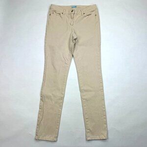 J Mclaughlin Lexi Jeans Women 8 EUC $178 Stretch‎ Cotton 5 Pockets Beige Pants